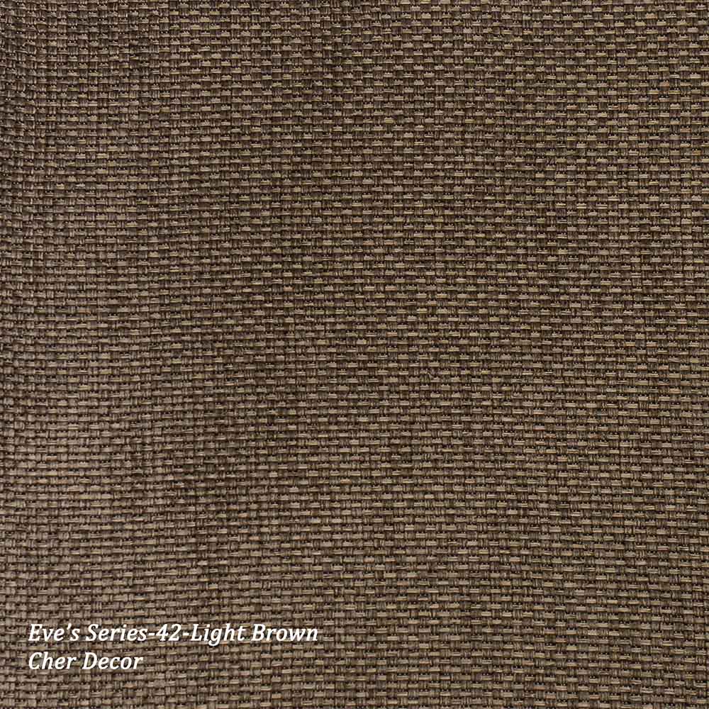 Textured Woven Flame Retardant Light Brown Dimout Fabric.