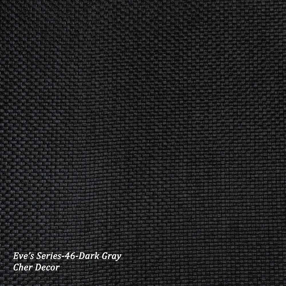 Textured Woven Flame Retardant Dark Gray Dimout Fabric.
