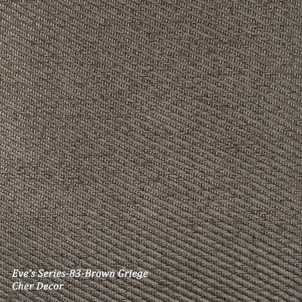 Brown Griege Diagonal Woven Pattern Dimout Flame Retardant Fabric.