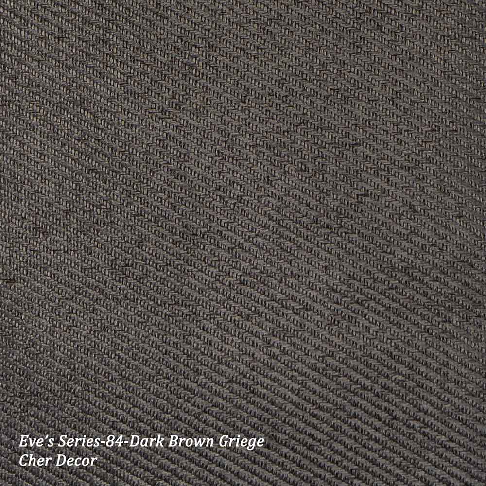 Dark Brown Diagonal Woven Pattern Dimout Flame Retardant Fabric.