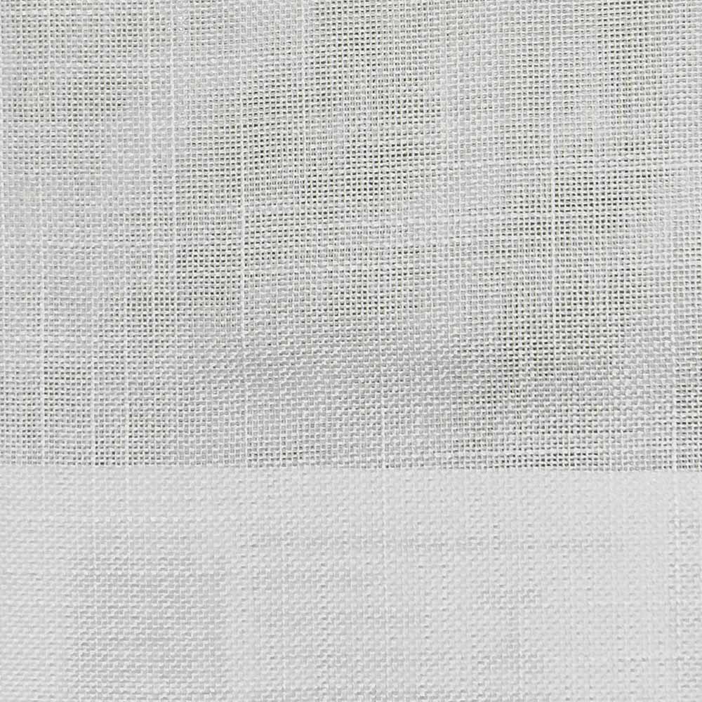 Flame Retardant Fine Mesh Mix Stripes White Sheer Fabric.