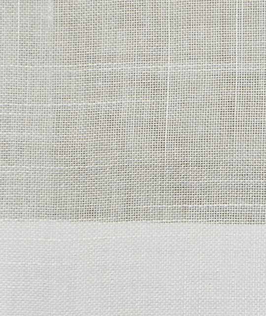 Flame Retardant Fine Mesh Mix Stripes White & Cream Sheer