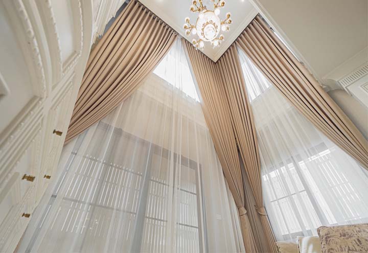 Automated Long Curtains for Tall Windows in Sukhumvit