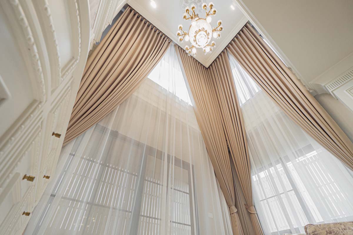 Curtains for Double-height Ceiling.